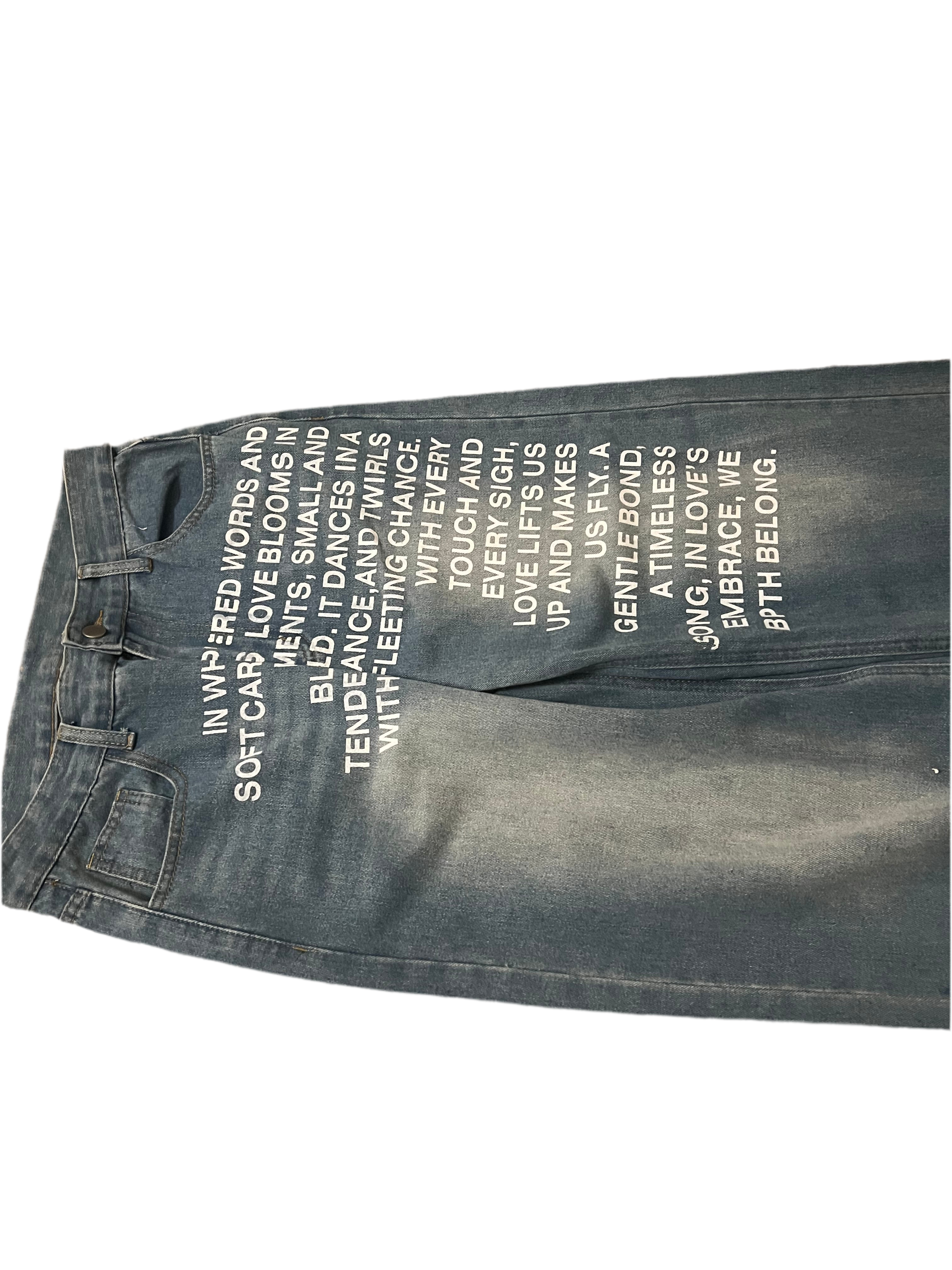 Axis Studios Word Jeans (Blue)