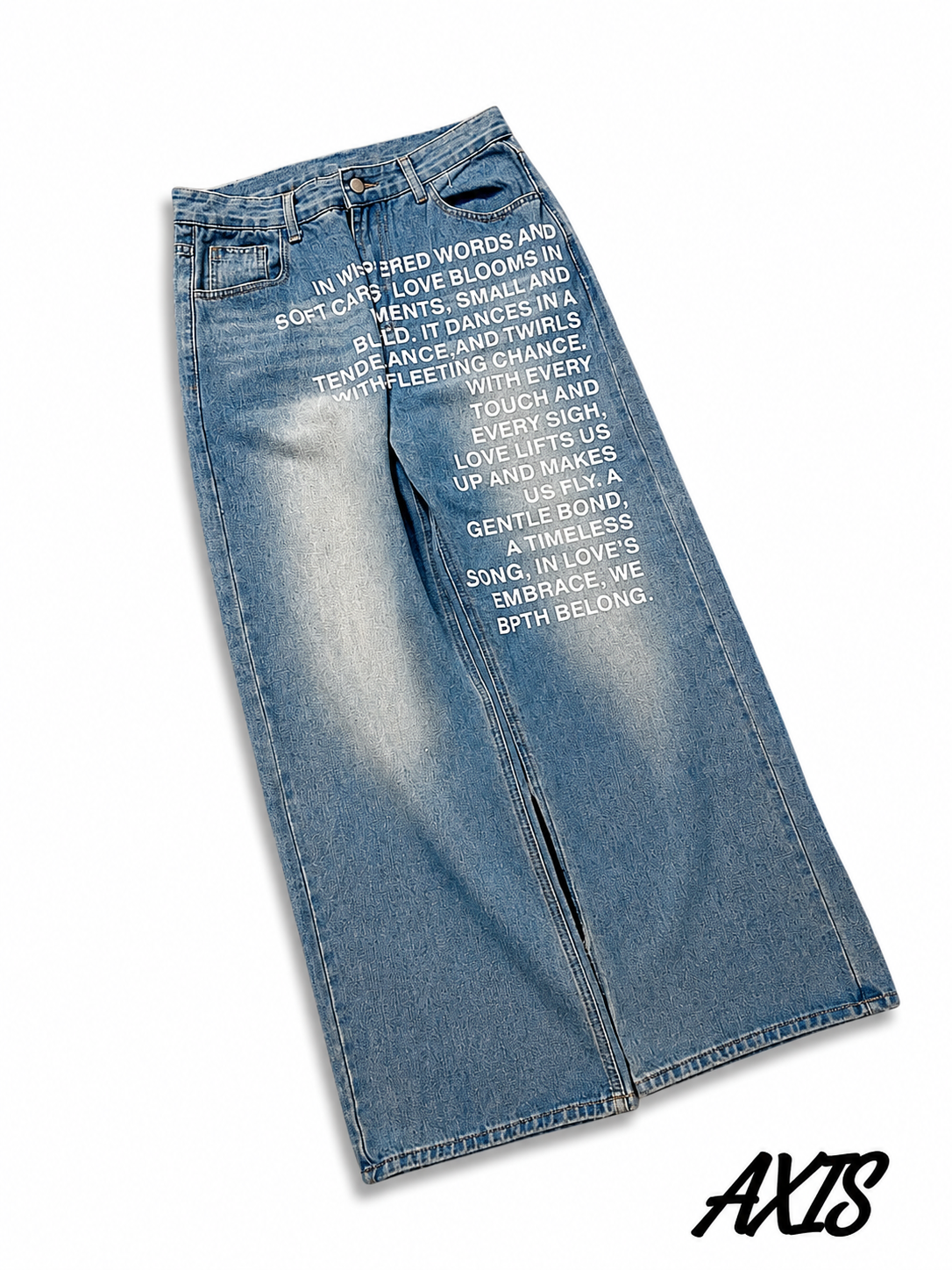 Axis Studios Word Jeans (Blue)