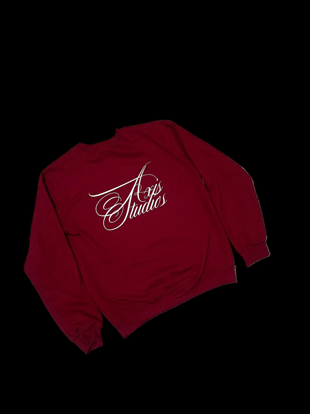 Axis Studios Distressed Maroon Crewneck