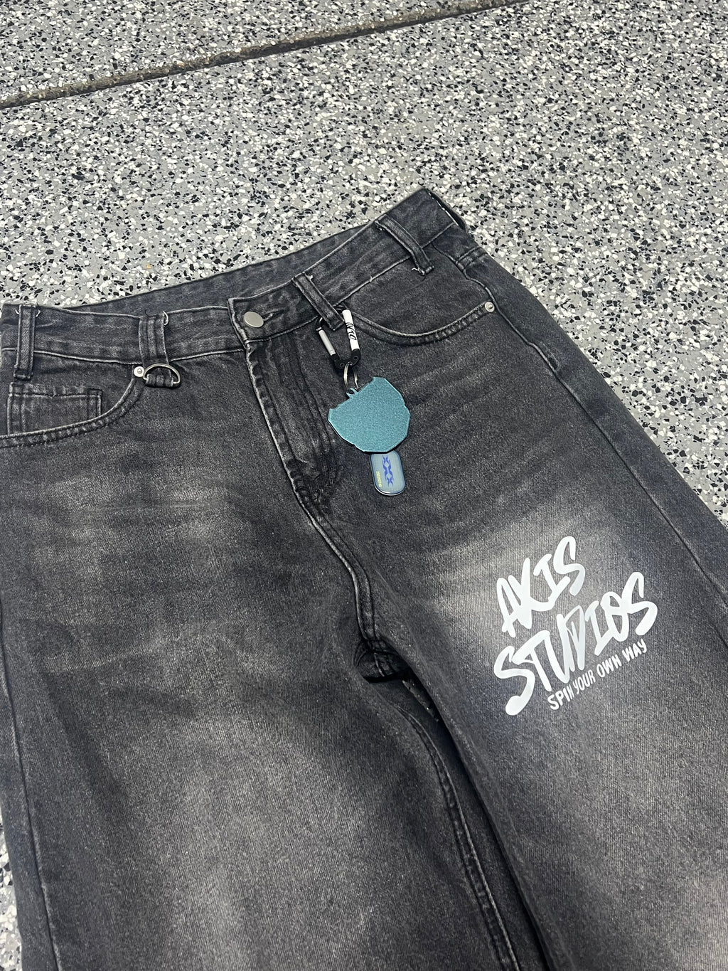 Axis Studios Plain Logo Jeans