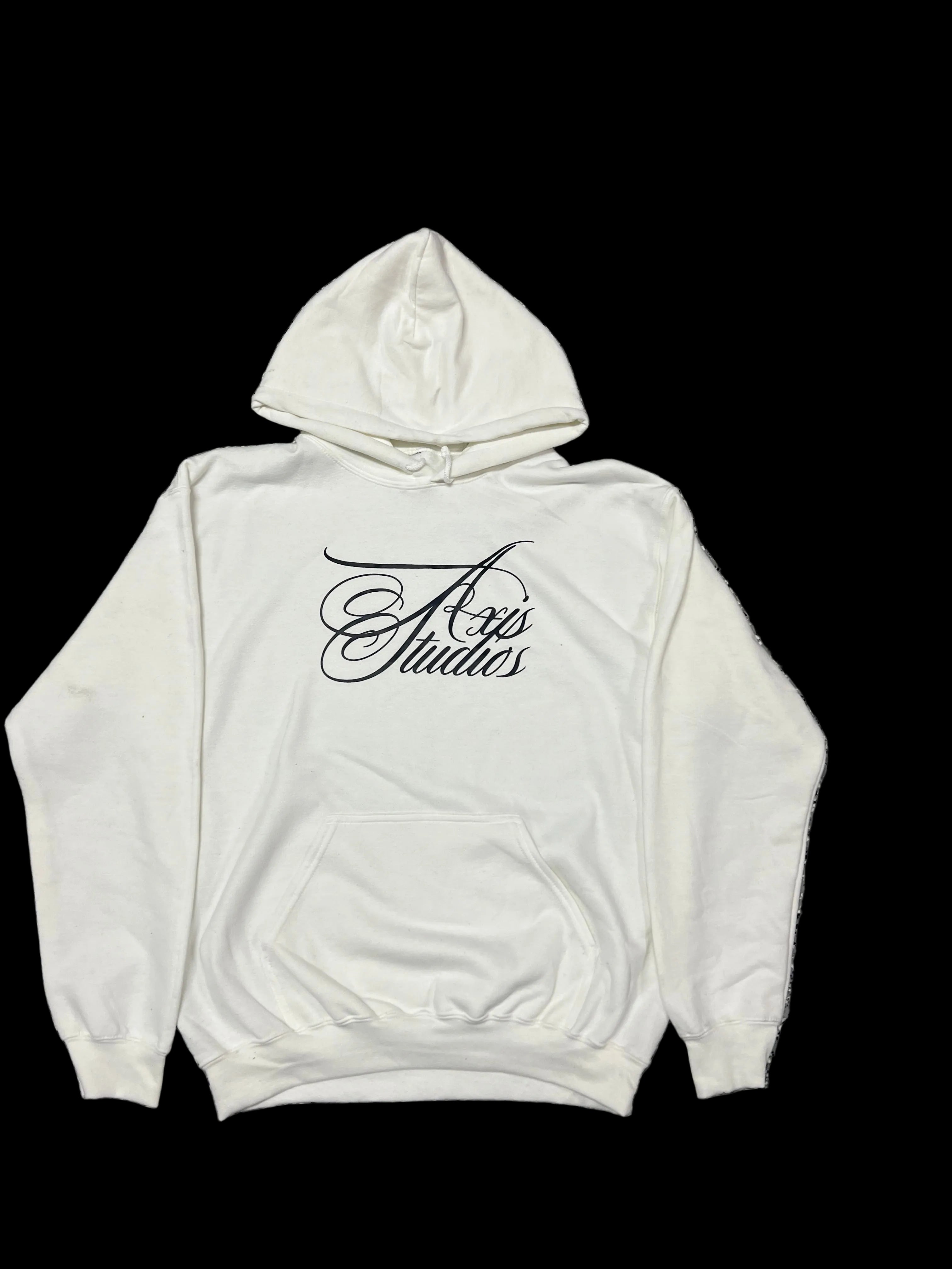 White Axis Studios Distressed Hoodie