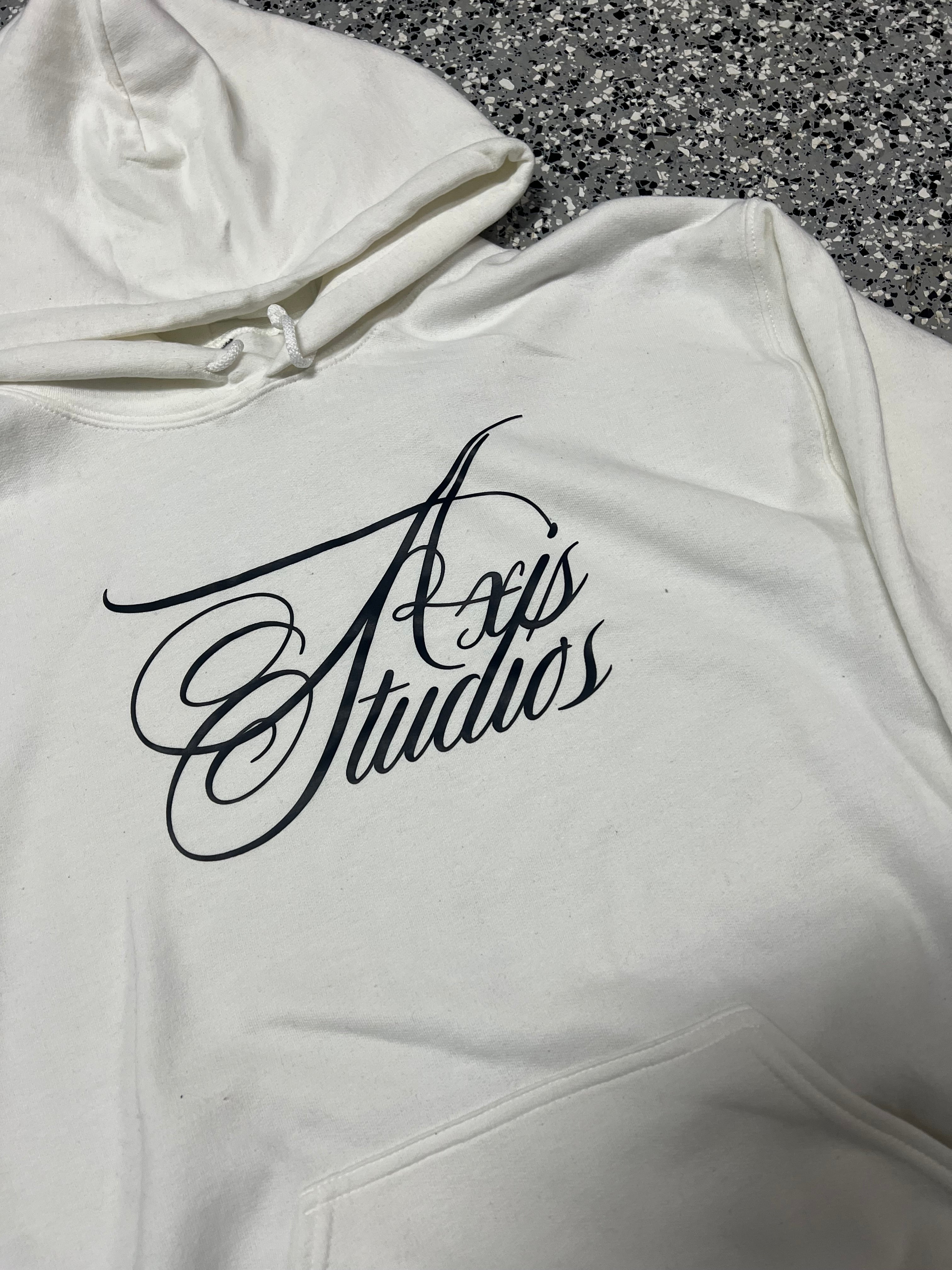 White Axis Studios Distressed Hoodie