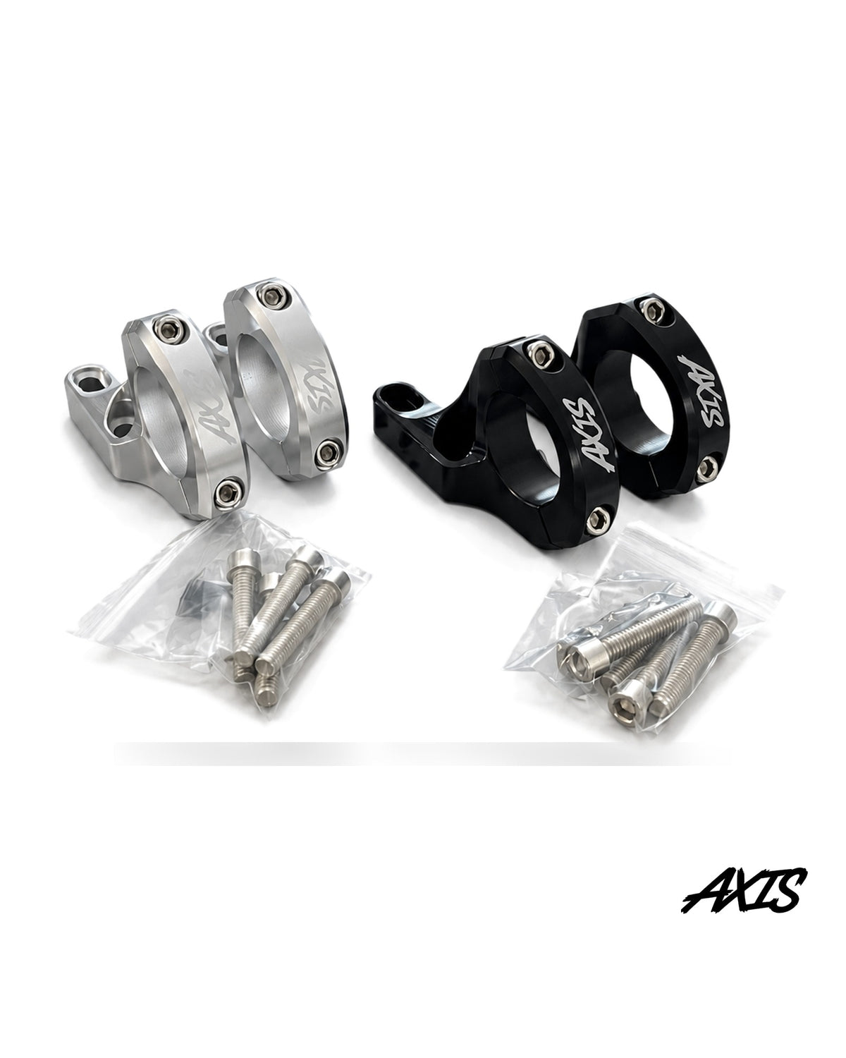 31.8mm Direct Mount Handlebar Clamp Set (Black or Silver)