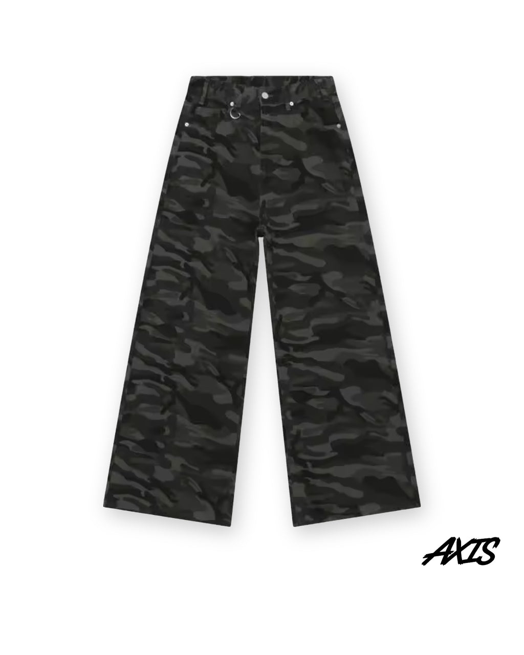 Axis Studios Baggy Jeans – Black Camo