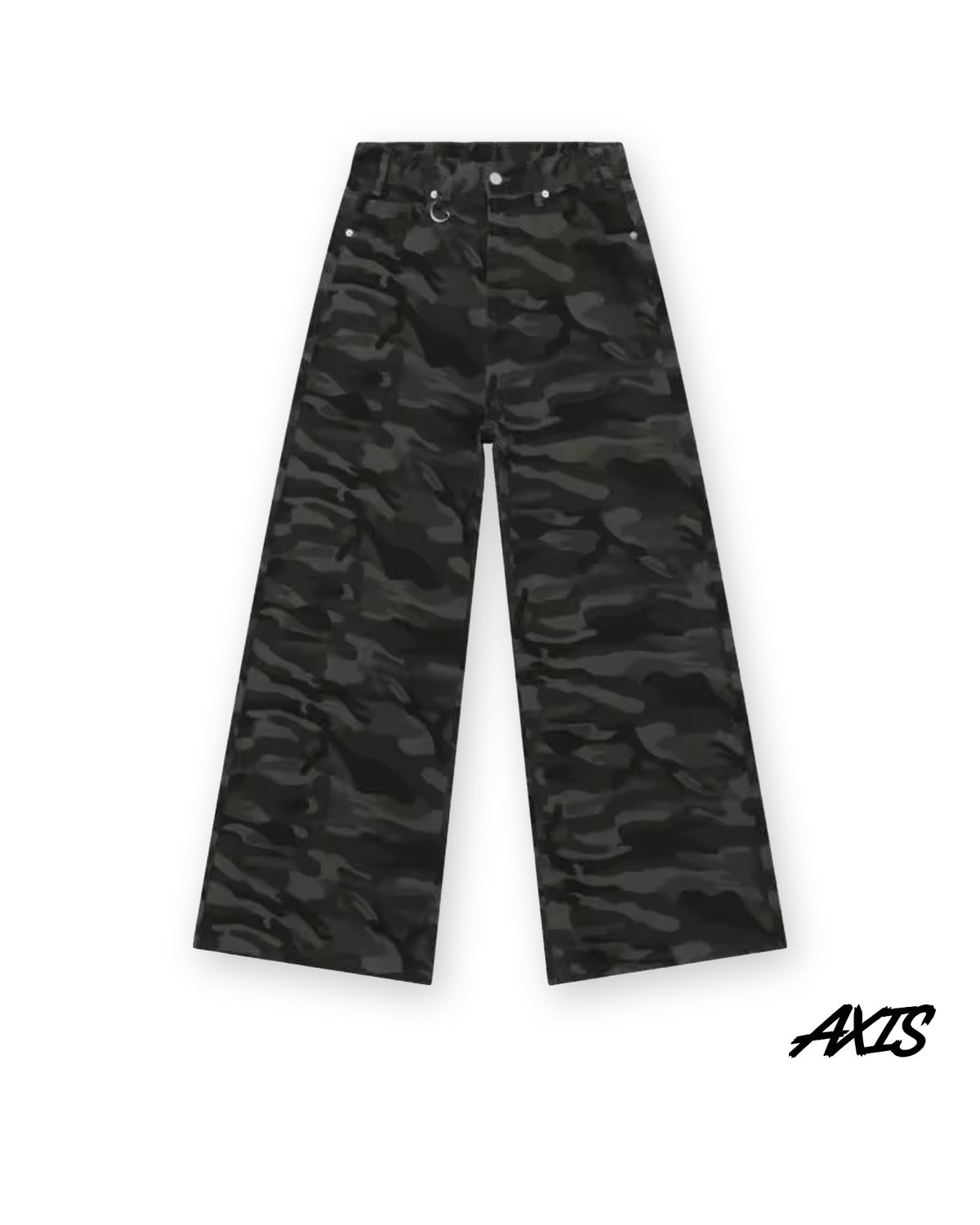 Axis Studios Baggy Jeans – Black Camo
