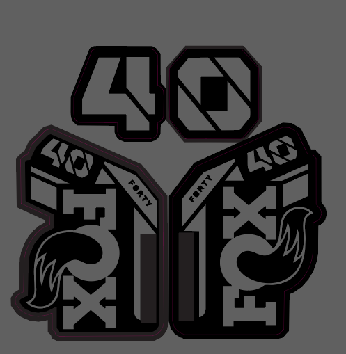 fox 40 fork decals