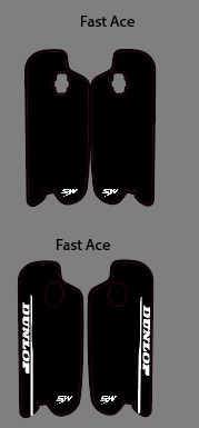 Fast ace fork guard decals
